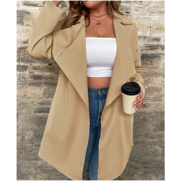 Cozy Waterfall Minimalist Light Jacket Coat - Picture 9 of 15